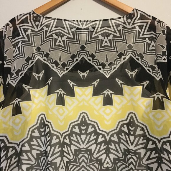 Alfani Modern Retro Trippy Print Bell Sleeve Cover Top & Cami - Picture 6 of 16